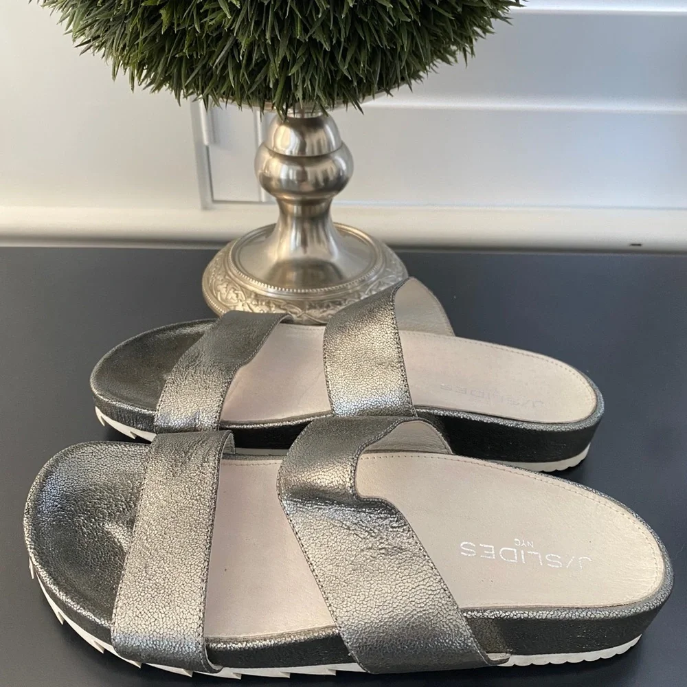 J Slides Womens Edie Open Toe Casual Slide Sandals